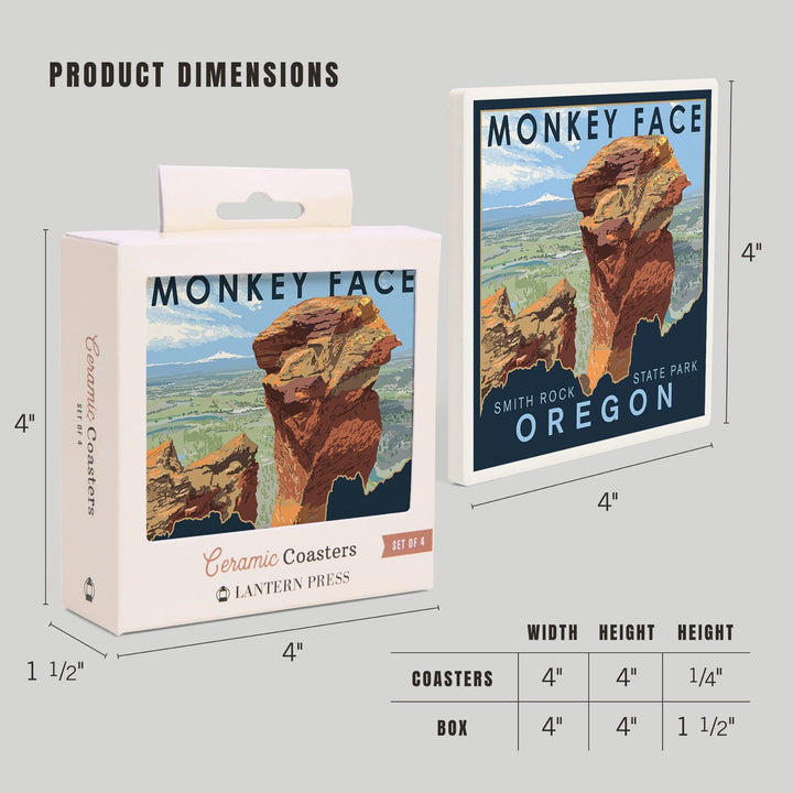 Smith Rock State Park, Oregon, Monkey Face, Coasters Coasters Lantern Press 