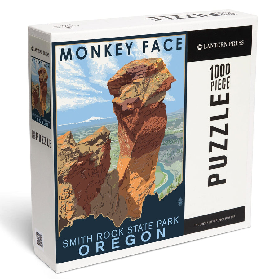 Smith Rock State Park, Oregon, Monkey Face, Jigsaw Puzzle Puzzle Lantern Press 
