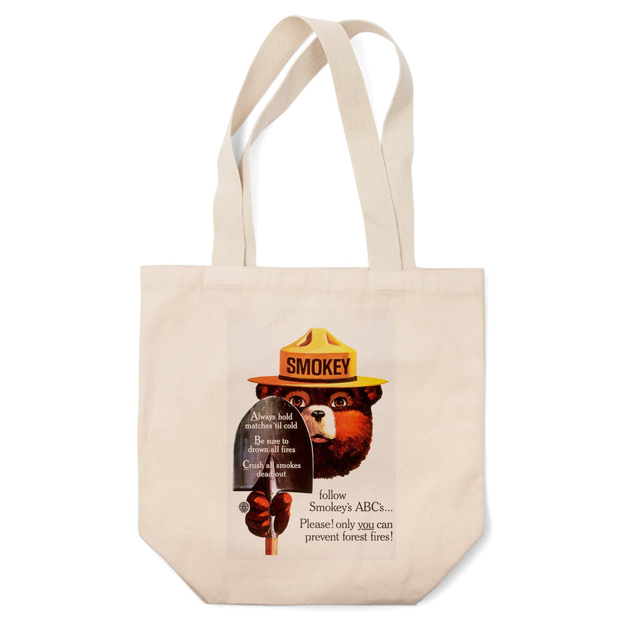 Smokey Bear, ABCs, Shovels, Officially Licensed Vintage Poster, Tote Bag Totes Lantern Press 
