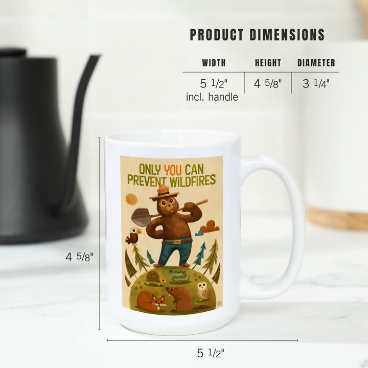 Smokey Bear and Friends, Ceramic Mug Mugs Lantern Press 
