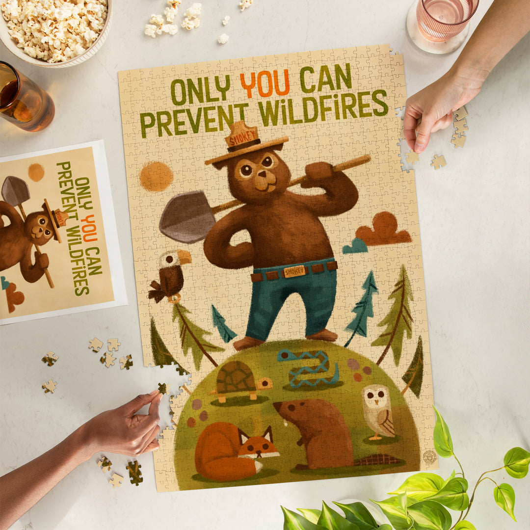 Smokey Bear and Friends, Officially Licensed, Jigsaw Puzzle Puzzle Lantern Press 