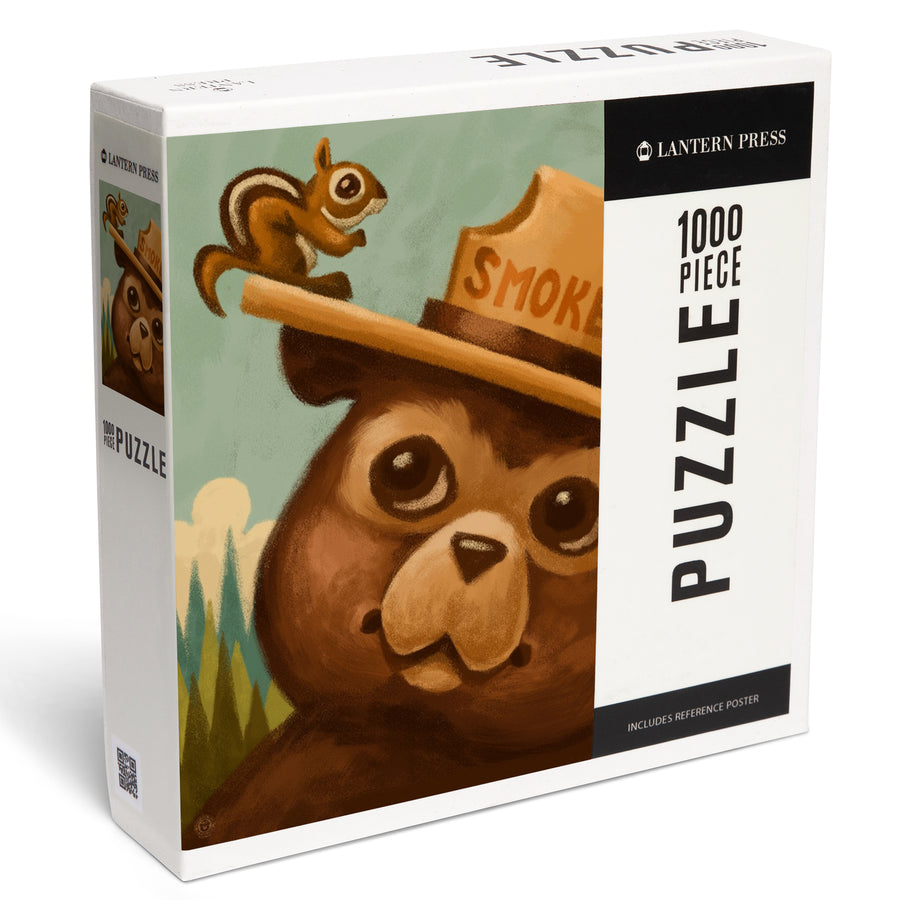 Smokey Bear and Squirrel, Officially Licensed, Jigsaw Puzzle Puzzle Lantern Press 