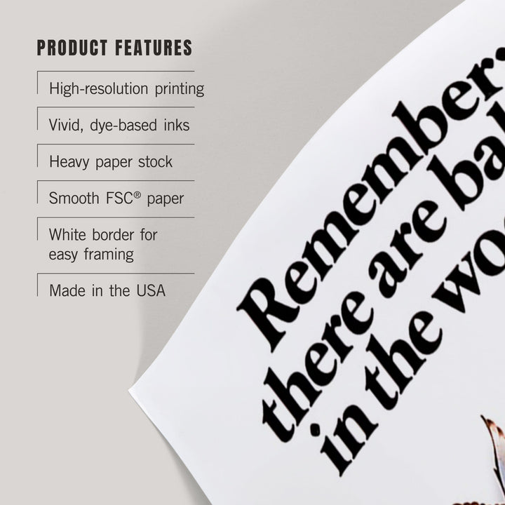 Smokey Bear, Babes in the Woods, Vintage Poster Art Lantern Press 