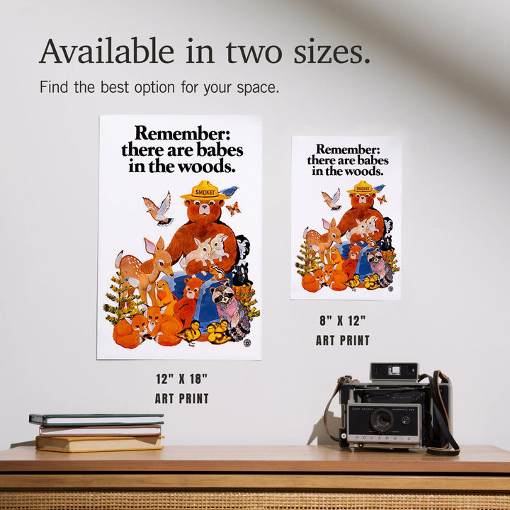 Smokey Bear, Babes in the Woods, Vintage Poster Art Lantern Press 