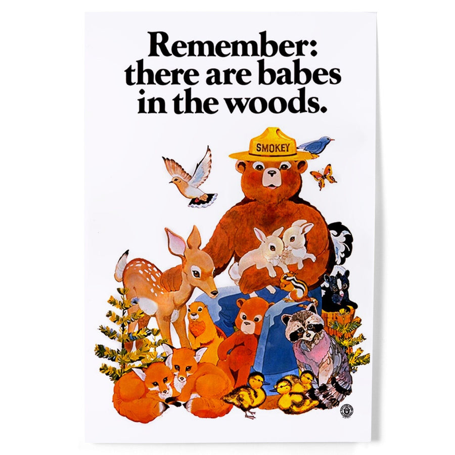 Smokey Bear, Babes in the Woods, Vintage Poster Art Lantern Press 