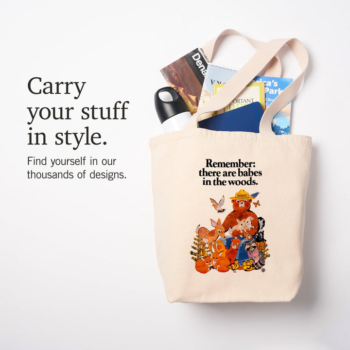 Smokey Bear, Babes in the Woods, Vintage Poster, Tote Bag Totes Lantern Press 