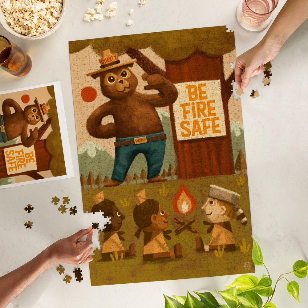 Smokey Bear, Fire Safety School, Officially Licensed, Jigsaw Puzzle Puzzle Lantern Press 