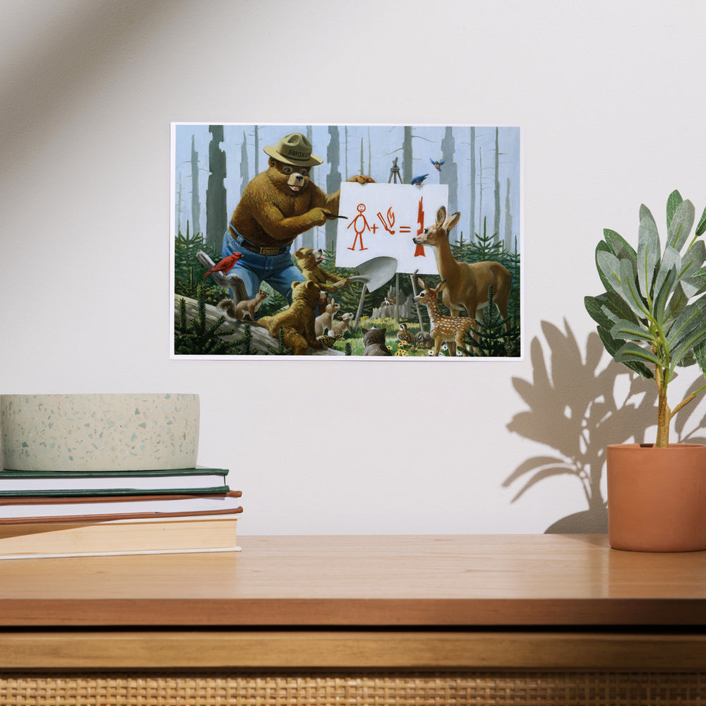 Smokey Bear, Forest Fire Equation, Officially Licensed Vintage Poster, Art & Giclee Prints Art Lantern Press 