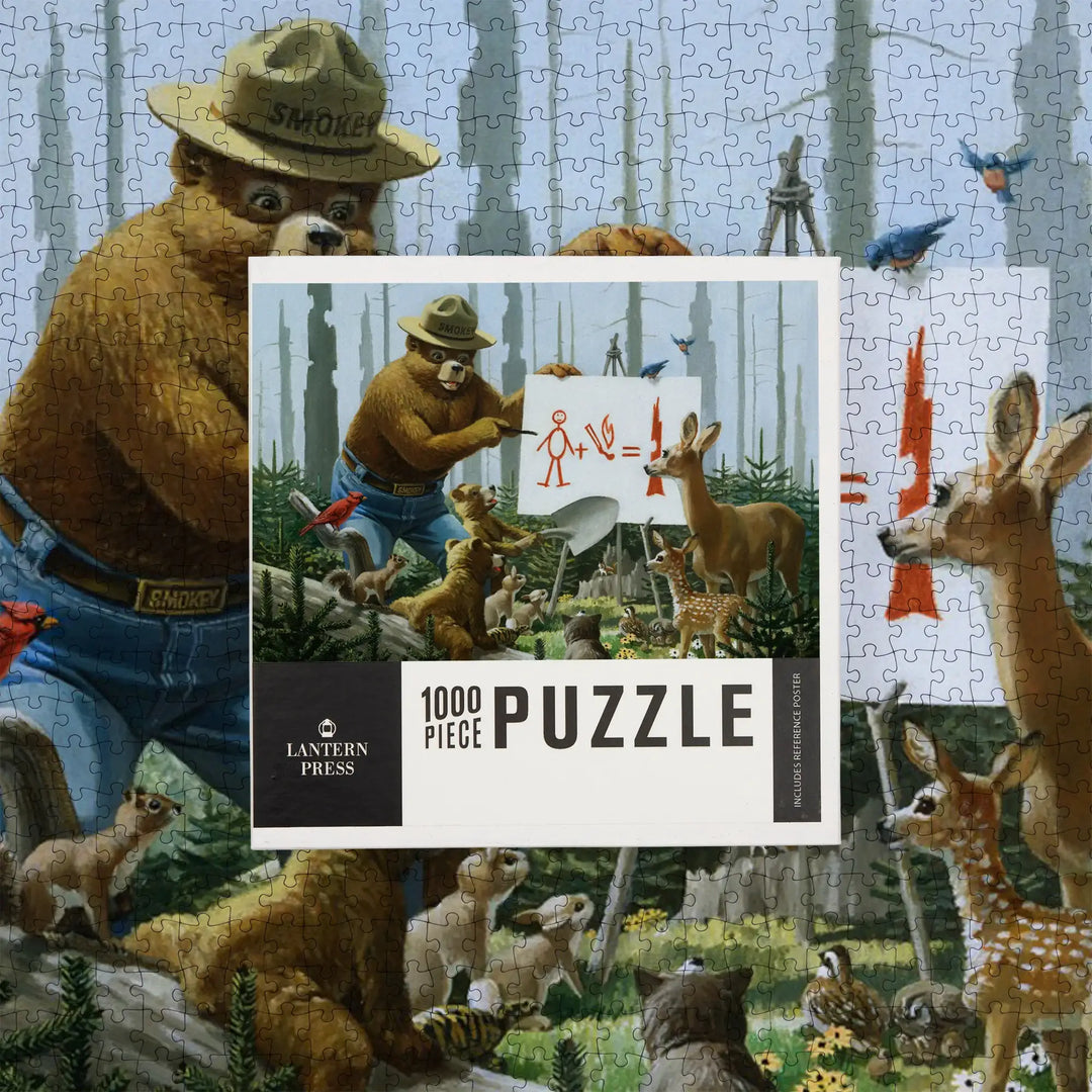 Smokey Bear, Forest Fire Equation, Officially Licensed Vintage Poster, Jigsaw Puzzle Puzzle Lantern Press 