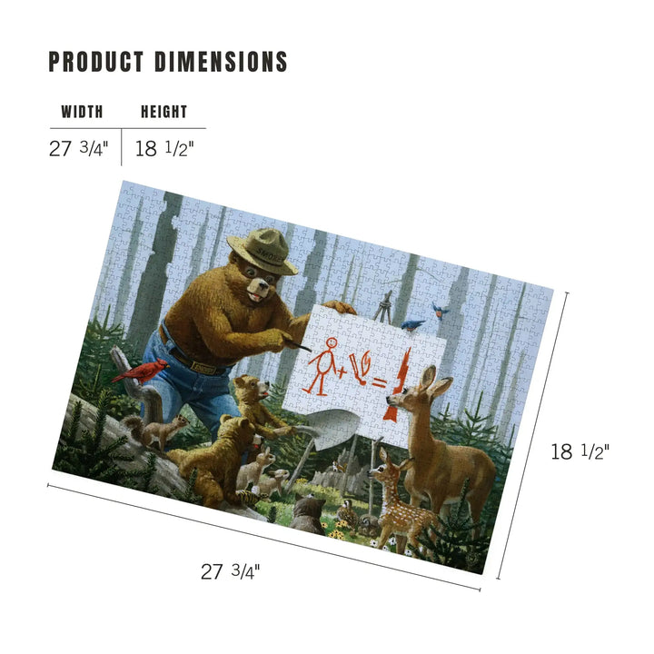 Smokey Bear, Forest Fire Equation, Officially Licensed Vintage Poster, Jigsaw Puzzle Puzzle Lantern Press 