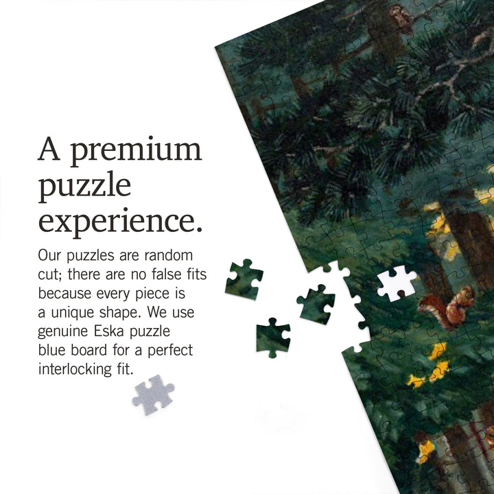 Smokey Bear, Hugging Tree, Officially Licensed Vintage Poster, Jigsaw Puzzle Puzzle Lantern Press 