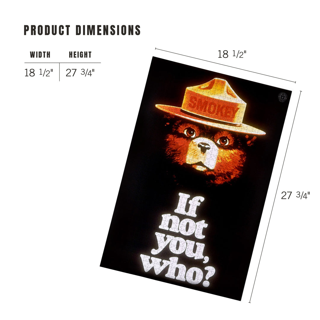 Smokey Bear, If Not You, Who, Officially Licensed Vintage Poster, Jigsaw Puzzle Puzzle Lantern Press 