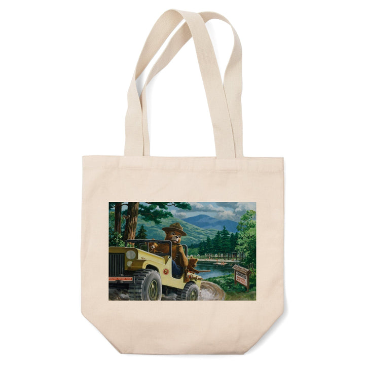 Smokey Bear, Leaving in SUV, Officially Licensed Vintage Poster, Tote Bag Totes Lantern Press 