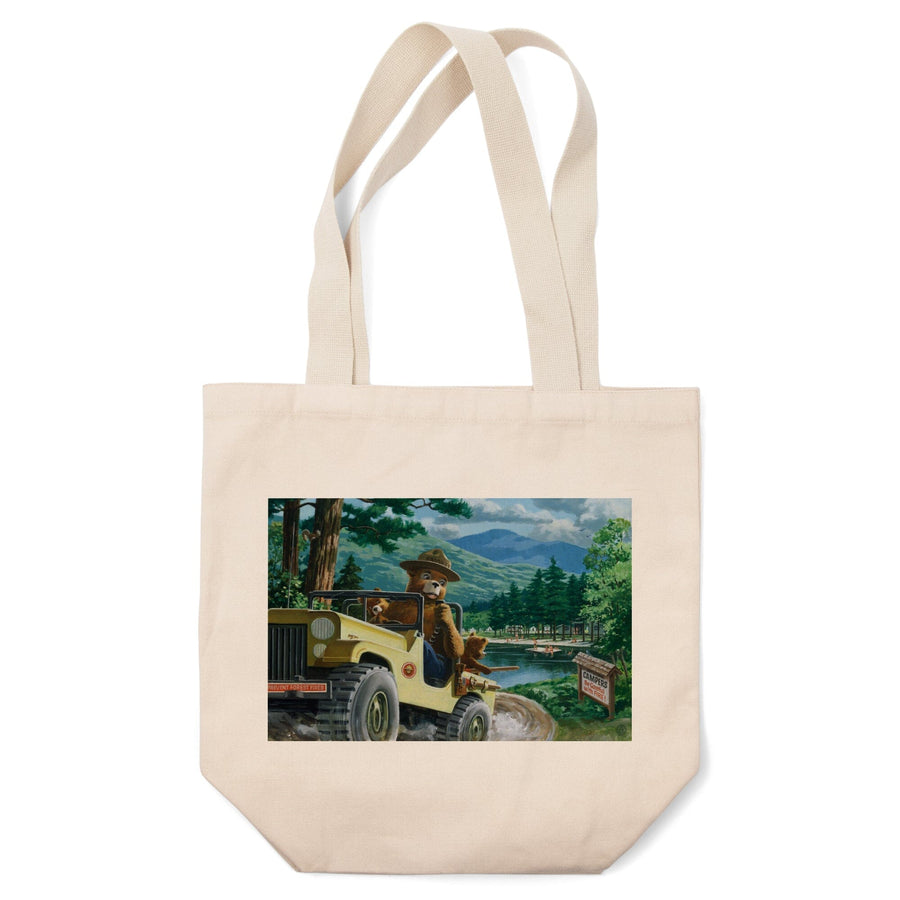 Smokey Bear, Leaving in SUV, Officially Licensed Vintage Poster, Tote Bag Totes Lantern Press 