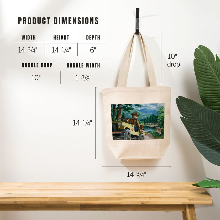 Smokey Bear, Leaving in SUV, Officially Licensed Vintage Poster, Tote Bag Totes Lantern Press 