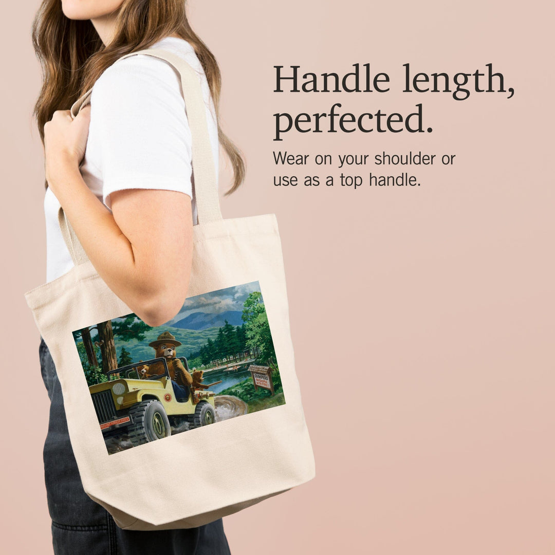 Smokey Bear, Leaving in SUV, Officially Licensed Vintage Poster, Tote Bag Totes Lantern Press 