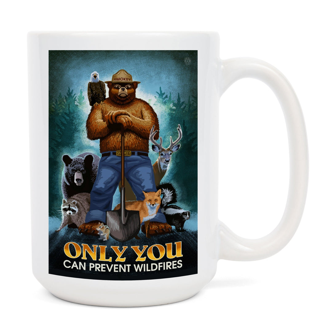 Smokey Bear, Only You Can Prevent Wildfires, Ceramic Mug Mugs Lantern Press 