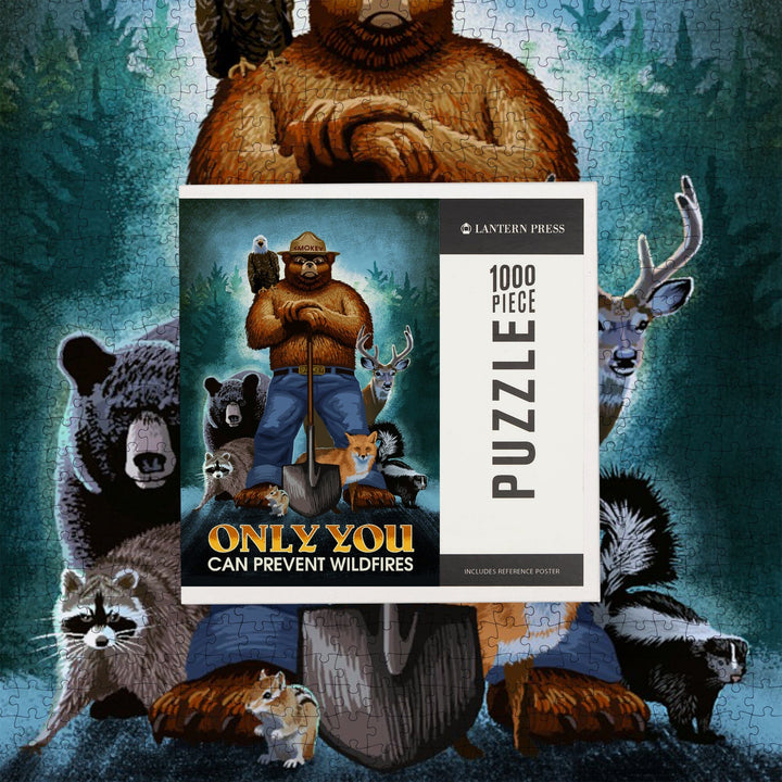 Smokey Bear, Only You Can Prevent Wildfires, Jigsaw Puzzle Puzzle Lantern Press 