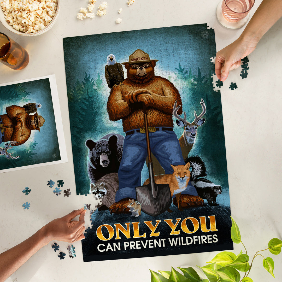Smokey Bear, Only You Can Prevent Wildfires, Officially Licensed, Jigsaw Puzzle Puzzle Lantern Press 