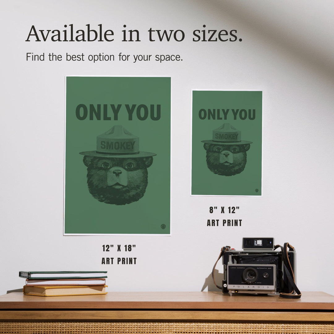 Smokey Bear, Only You, Duotone, Officially Licensed, Art & Giclee Prints Art Lantern Press 