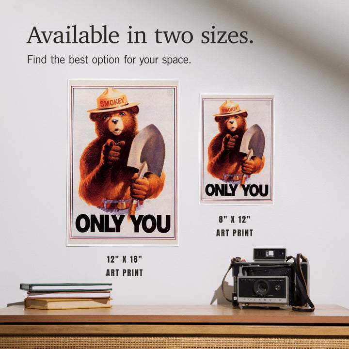 Smokey Bear, Only You, Officially Licensed Vintage Poster, Art & Giclee Prints Art Lantern Press 