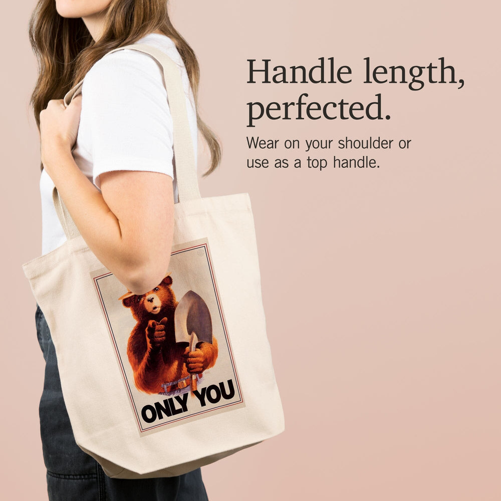 Smokey Bear, Only You, Officially Licensed Vintage Poster, Tote Bag Totes Lantern Press 