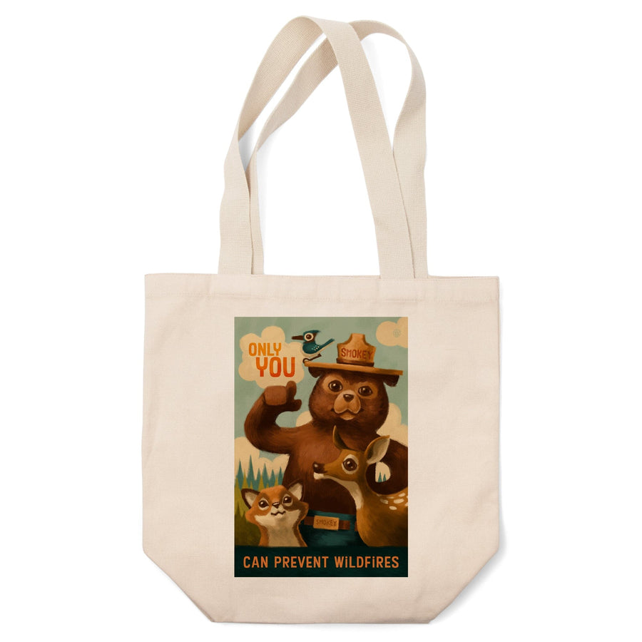 Smokey Bear, Only You, Oil Painting, Lantern Press Artwork, Tote Bag Totes Lantern Press 