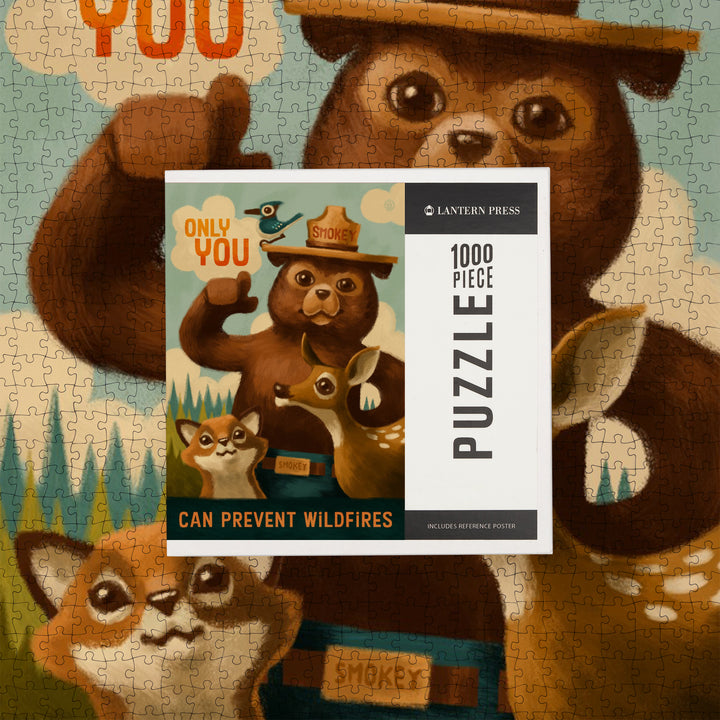 Smokey Bear, Only You, Oil Painting, Officially Licensed, Jigsaw Puzzle Puzzle Lantern Press 