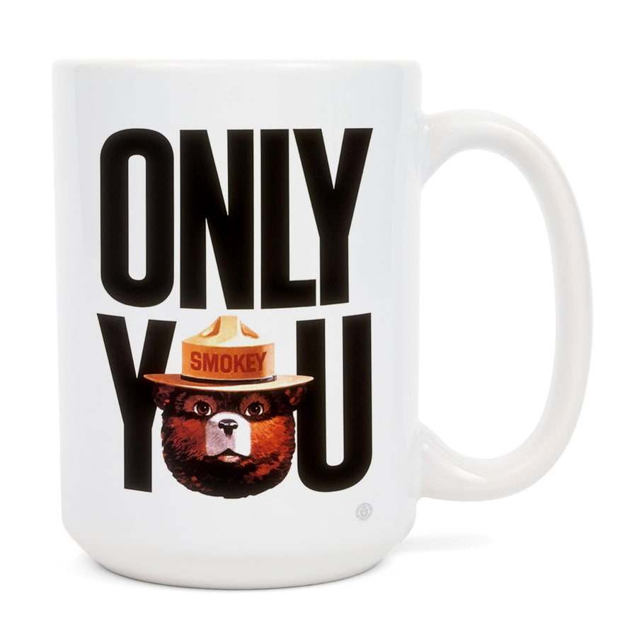 Smokey Bear, Only You Typography, Vintage Poster, Ceramic Mug Mugs Lantern Press 