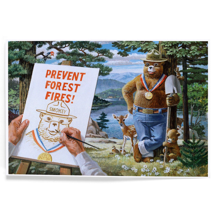 Smokey Bear, Posing with Medal, Officially Licensed Vintage Poster, Art & Giclee Prints Art Lantern Press 