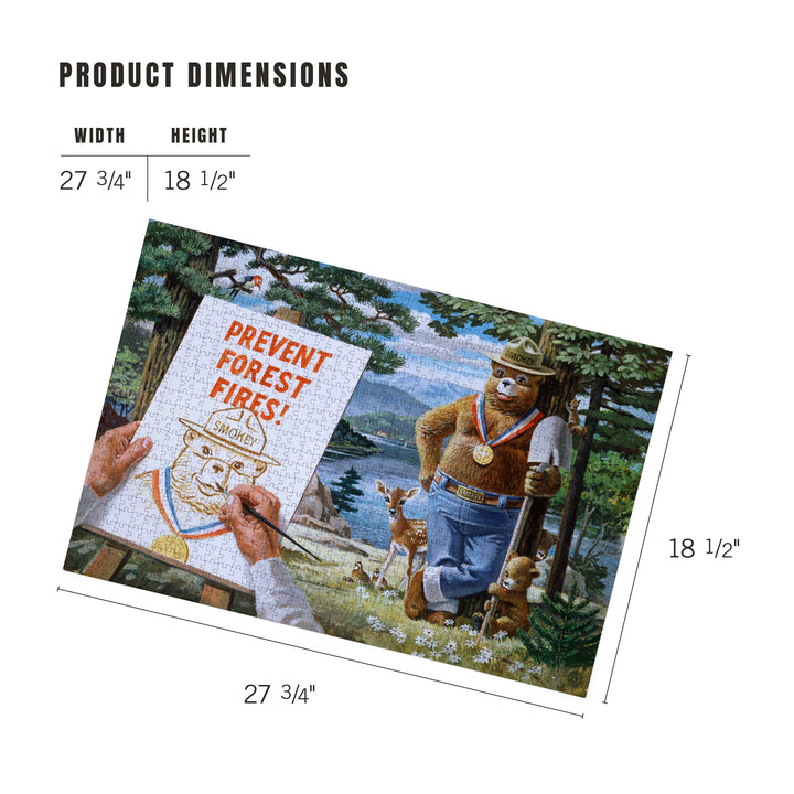 Smokey Bear, Posing with Medal, Officially Licensed Vintage Poster, Jigsaw Puzzle Puzzle Lantern Press 