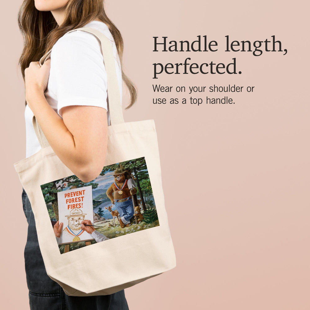 Smokey Bear, Posing with Medal, Officially Licensed Vintage Poster, Tote Bag Totes Lantern Press 