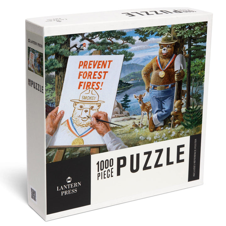 Smokey Bear, Posing with Medal, Vintage Poster, Jigsaw Puzzle Puzzle Lantern Press 