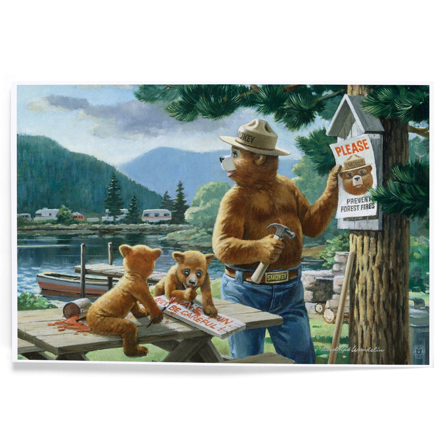Smokey Bear, Posting Signs, Vintage Poster, Art & Giclee Prints Art Lantern Press 
