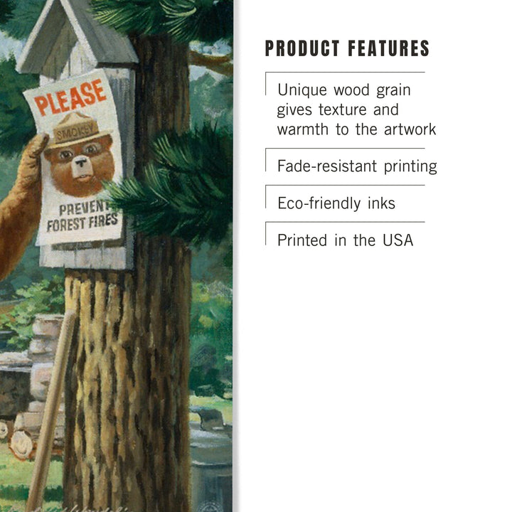 Smokey Bear, Posting Signs, Vintage Poster, Wood Signs and Postcards Wood Lantern Press 