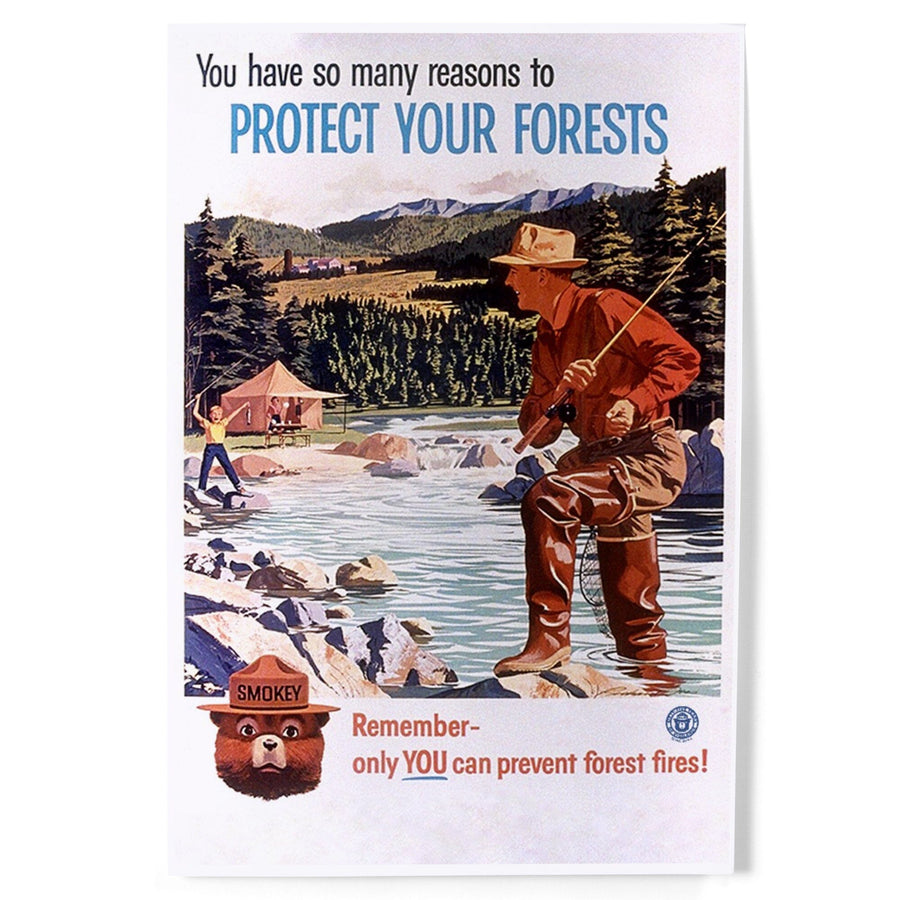 Smokey Bear, Protect Your Forests, Officially Licensed Vintage Poster, Art & Giclee Prints Art Lantern Press 