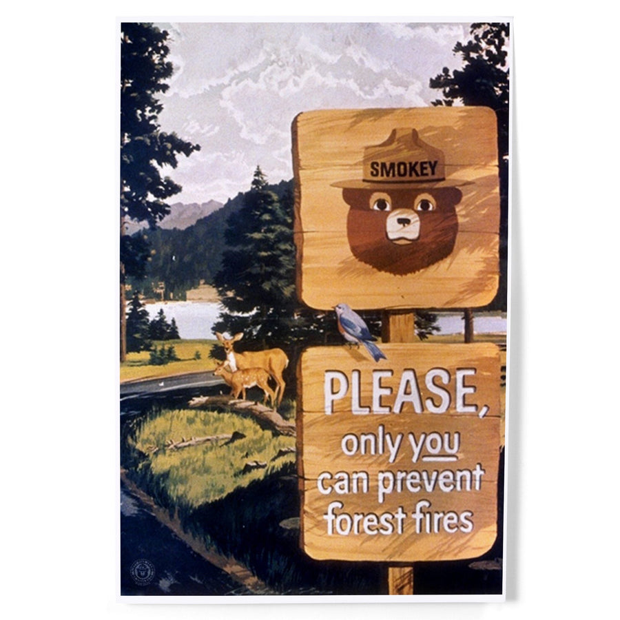Smokey Bear, Smokey Signs, Officially Licensed Vintage Poster, Art & Giclee Prints Art Lantern Press 