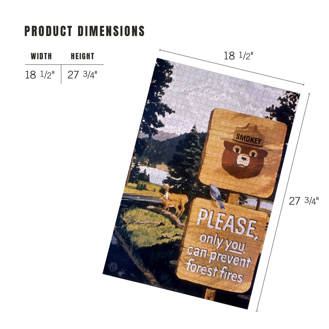 Smokey Bear, Smokey Signs, Officially Licensed Vintage Poster, Jigsaw Puzzle Puzzle Lantern Press 