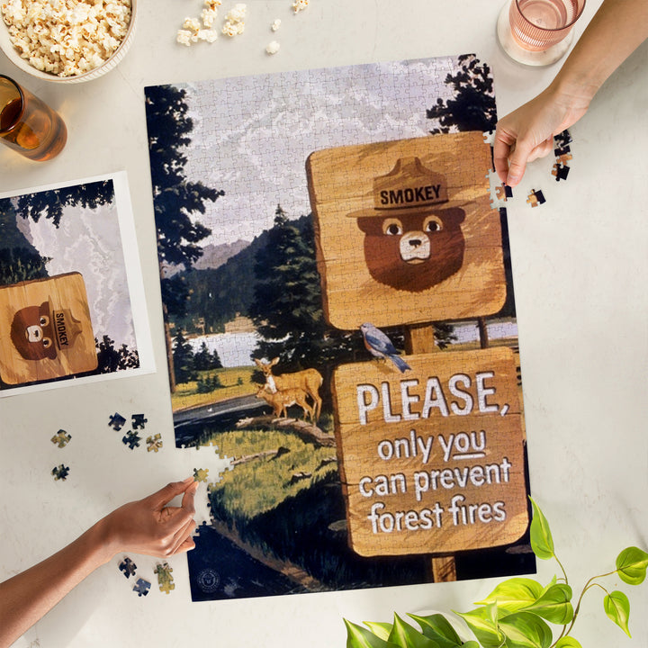 Smokey Bear, Smokey Signs, Officially Licensed Vintage Poster, Jigsaw Puzzle Puzzle Lantern Press 