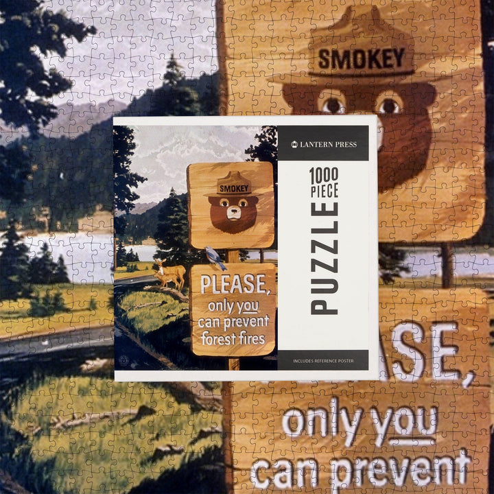Smokey Bear, Smokey Signs, Vintage Poster, Jigsaw Puzzle Puzzle Lantern Press 