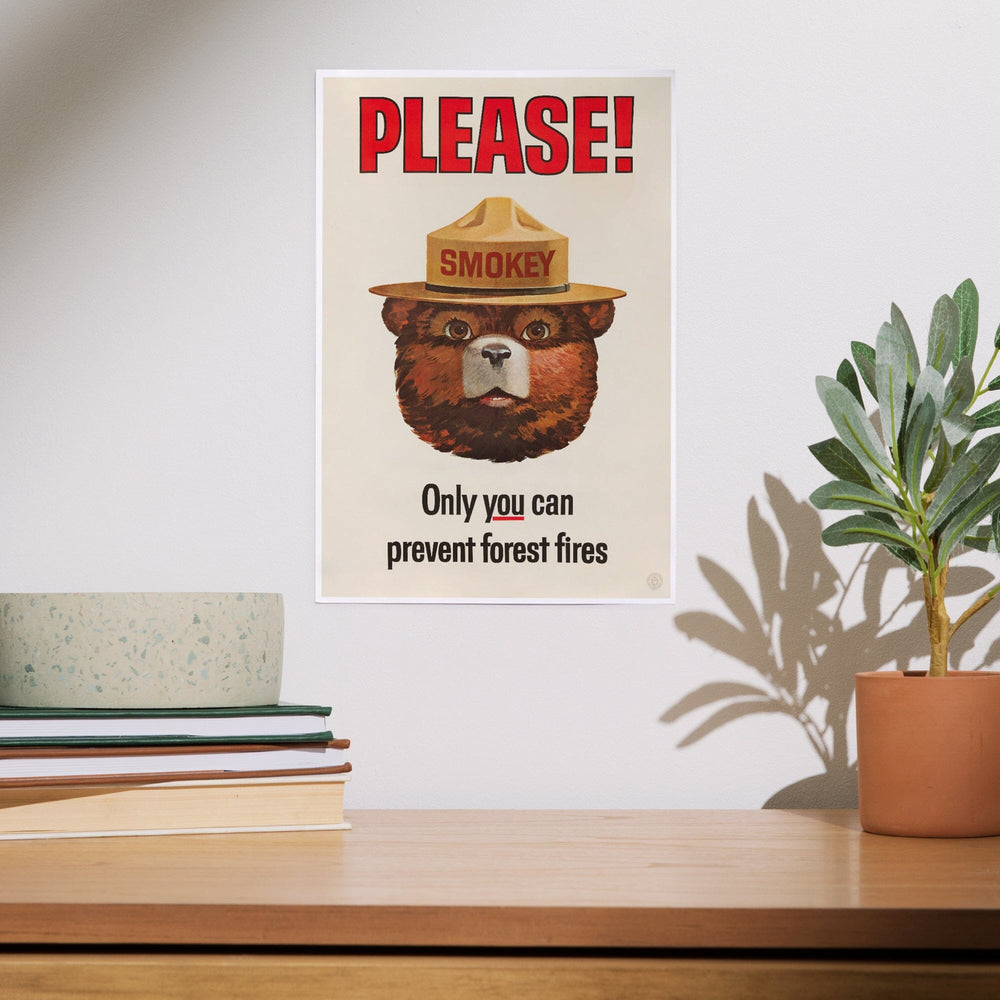 Smokey Bear Vintage Poster, Only You Can Prevent Forest Fires, Art & Giclee Prints Art Lantern Press 