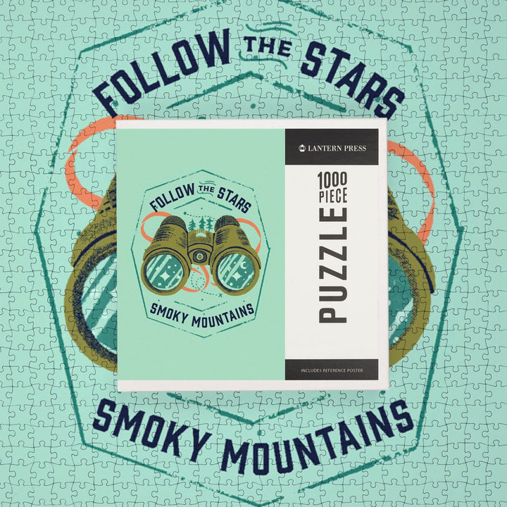 Smoky Mountains, Lake Life Series, Follow The Stars, Jigsaw Puzzle Puzzle Lantern Press 
