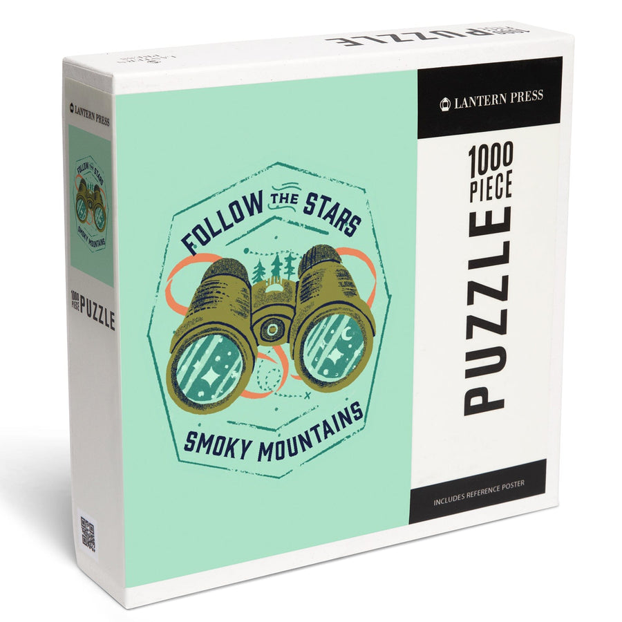 Smoky Mountains, Lake Life Series, Follow The Stars, Jigsaw Puzzle Puzzle Lantern Press 