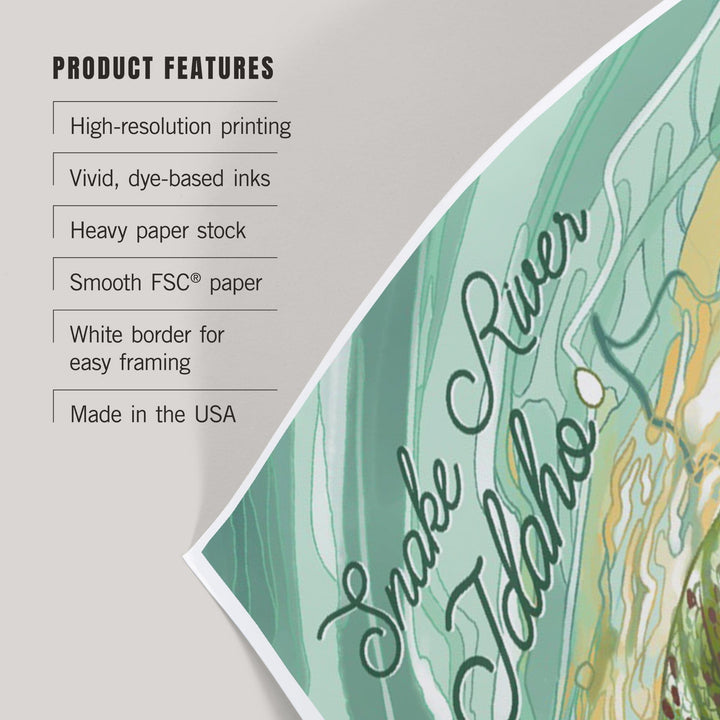 Snake River, Idaho, Fishing, Underwater Trout, Art & Giclee Prints Art Lantern Press 