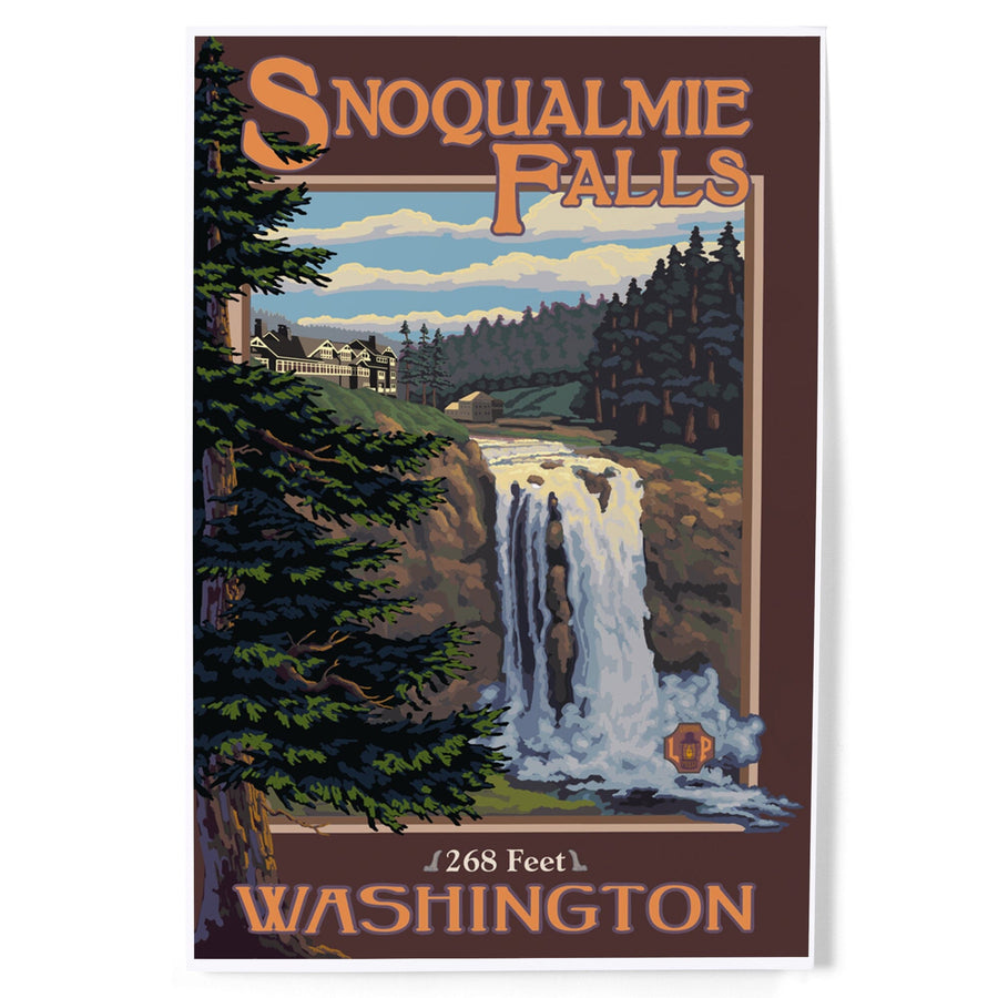 Snoqualmie Falls, Washington, Day, Art & Giclee Prints Art Lantern Press 