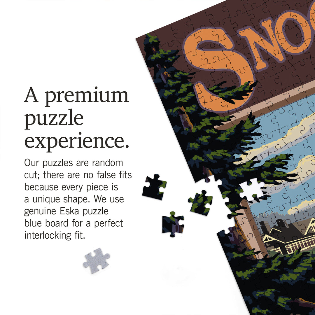 Snoqualmie Falls, Washington, Day, Jigsaw Puzzle Puzzle Lantern Press 
