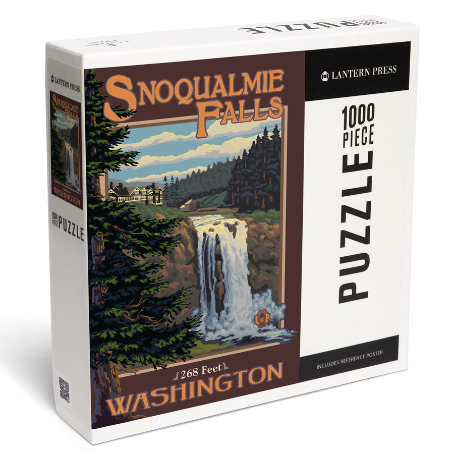 Snoqualmie Falls, Washington, Day, Jigsaw Puzzle Puzzle Lantern Press 