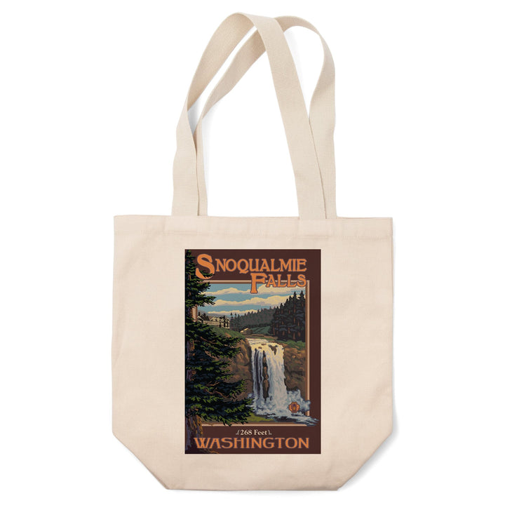 Snoqualmie Falls, Washington, Day, Tote Bag Totes Lantern Press 