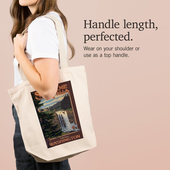 Snoqualmie Falls, Washington, Day, Tote Bag Totes Lantern Press 
