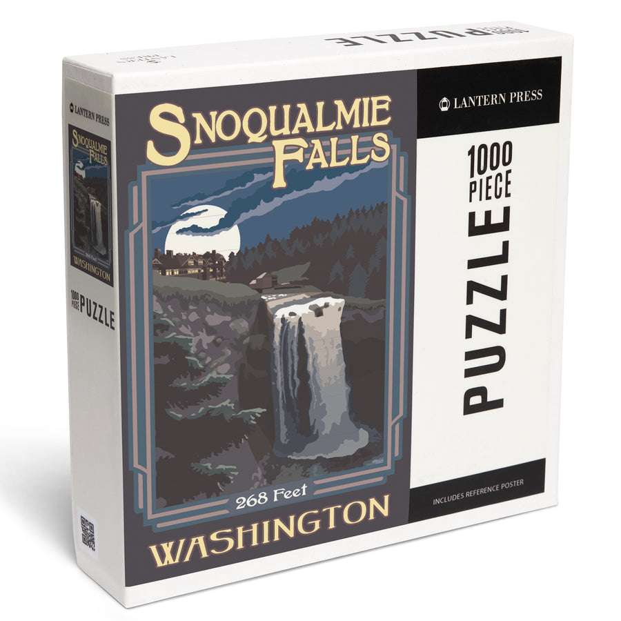 Snoqualmie Falls, Washington, Jigsaw Puzzle Puzzle Lantern Press 